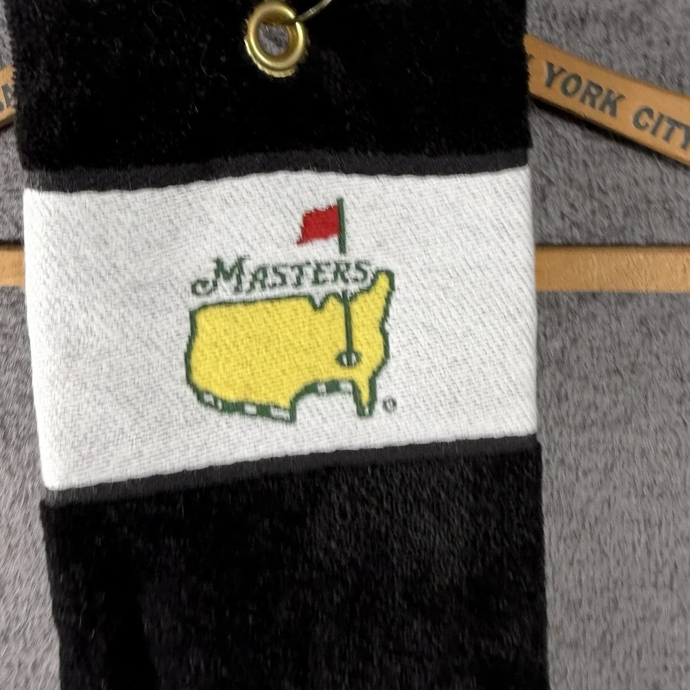 Masters Tri-Fold Golf Towel - Nationals  Black & White Embroidered NEW